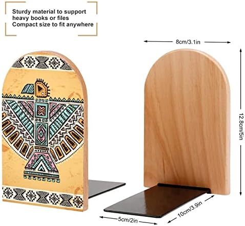 Tribal Indijanac Eagle Non-Skid Wood Bookends Heavy Duty Book čep za dekorativne police