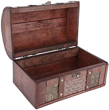 Yosoo kutija za blago, sanduk za blago, Vintage Drvena kutija za odlaganje dekorativna škrinja za nakit s blagom sa zaključanom dekoracijom Doma