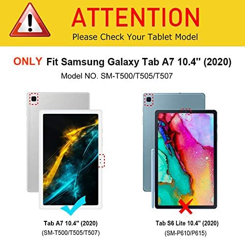 Slučaj za Samsung Galaxy Tab A7 10.4 Case 2020 Model tableta SM-T500 / T505 / T507, Višekutni klizni