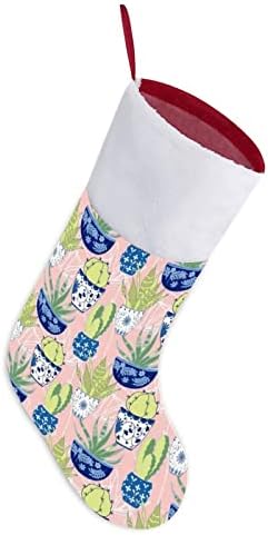 Kaktus cvjetni božićni čarapa Viseći čarape Ispis Xmas Tree Kamin ukrasi
