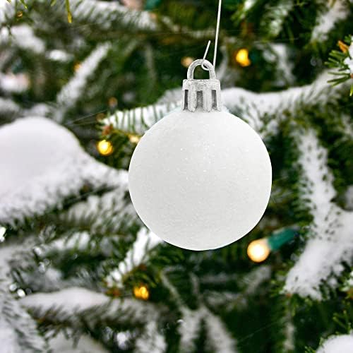 Cezoyx 72 komada Božić Ball ukrasi, 1.6 inčni Shatterproof Xmas Tree Balls White Holiday dekoracije lopte