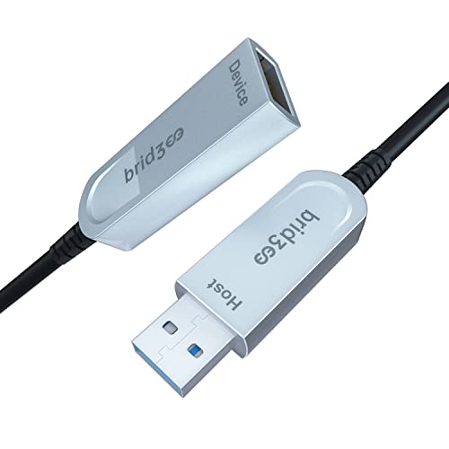 Bridgee Fiber USB 3.1 Produžni kabel, Aktivni optički ekstenzija USB A-musko do an-ženskog kabla velike brzine 10Gbps Kompatibilno sa laptopom, TV, VR slušalicama, diktafonima