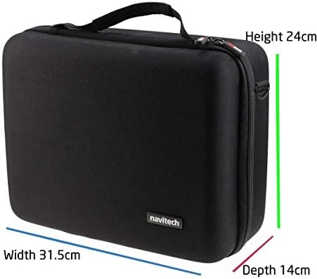Navitech Crna tvrda Eva torbica kompatibilna sa slušalicama za igranje i slušalicama kompatibilnim