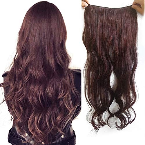 Wavy Micro Hair Extensions Real Human Hair RemeeHi Hidden Micro Invisible Wire Hair Pieces for Women 80g, 16 inča 2 # tamno braon