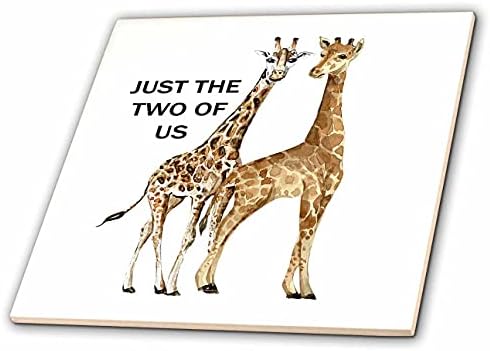 3drose Žirafe samo nas dvoje akvarel crna pozadina, 3dsm-Tiles