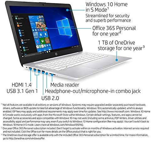 HP Stream 14-inčni HD touchscreen Laptop, Intel Celeron N4000, 4 GB RAM-a, 64 GB eMMC, Windows 10 Home U S