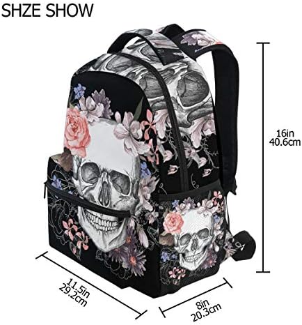 Wamika šećer Skull Skeleton ruksaci za djevojčice djeca dječaci Rose cvijeće školske torbe za knjige