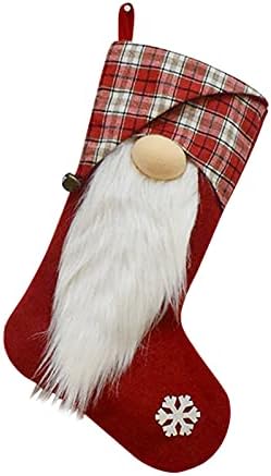 Smiješni božićni ukrasi, obiteljski božićni ukrasi, zabava, božićne hmeljske čarape, 3D plišani švedski gnome čarapa za kamin Viseći čarape za najbolju dekoraciju za odmor