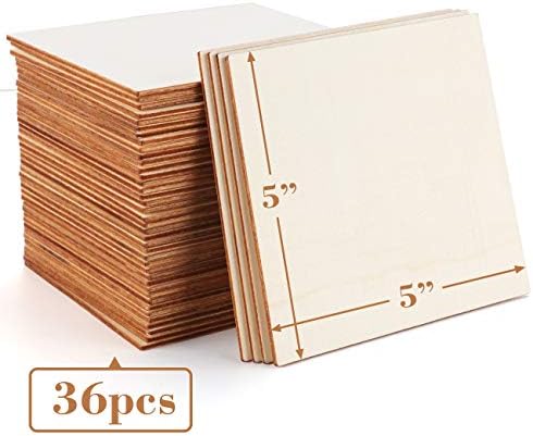 ilauke Scrabble pločice za obrt & 5x5 prazan drveni kvadrat, savršen za zid dekor, seoska kuća stil,
