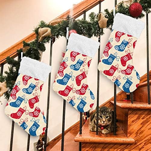 Alaza Božićne čarape Božićne čarape Classic Personalizirano Veliko uređenje skladištenja za obiteljski odmor Sezona Party Decor 1 Pack, 17.7 ''