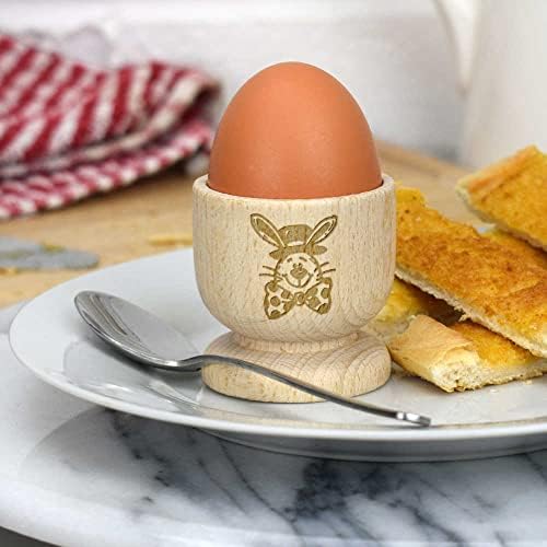 Azeeda 'zec sa šeširom & leptir mašna' drvena čaša za jaja