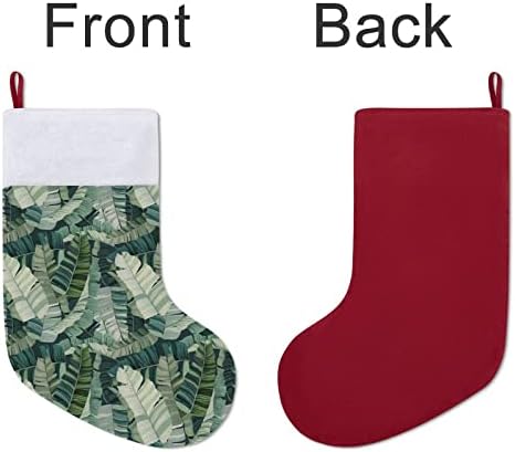 Tropical Camo list Božić viseći čarapa Slatka Santa čarapa za ukrašavanje Xmas Tree ukrasi pokloni