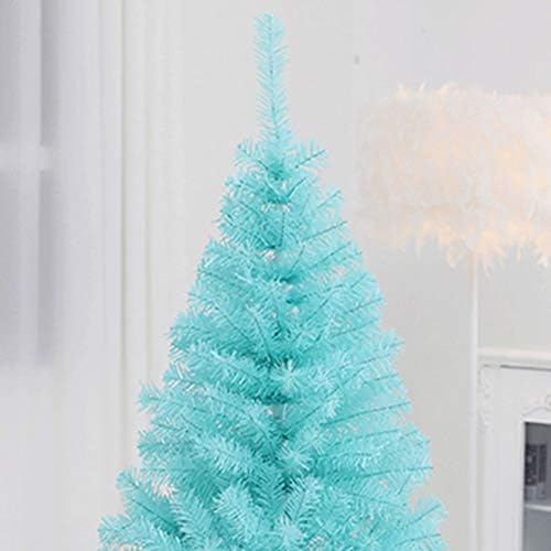 ZPEE PVC plavo božićno drvce, umjetni šarkirani borov pogled sa metalnim štandom jednostavan za sastavljanje