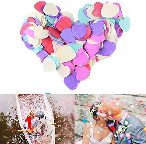 Decora 1 inčni multikolorski srčani papir Confetti za vjenčanje Dekoracije Svetog Valentinova