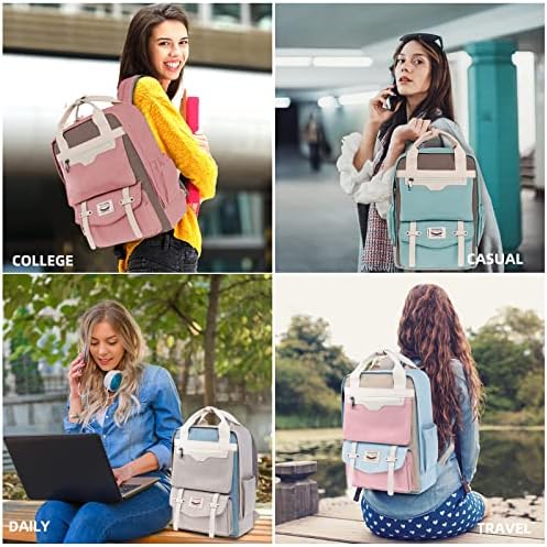 LovVento Slatka ruksaka, vintage ruksaci za djevojke žene 15,6 inčni laptop torba za laptop Vodootporni