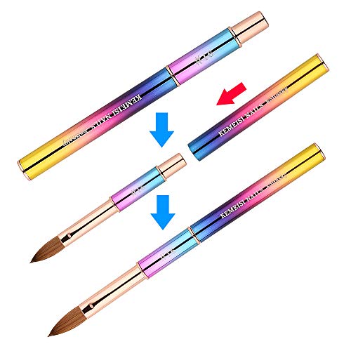 KEMEISI 1pc UV boja Rampa Sable akrilna olovka za nokte Kolinsky četkica za nokte za Nail Art manikir