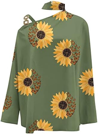 Ženska proljetna moda 2023 off ramena bluza s rukavima s rukavima dugi okrugli vrat labavi vrhovi duksevi za pulover