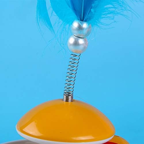 Wontee Cat Tumbler igračka pera Rotirajuća lopta zvona zvuka interaktivna igračka za mače mače