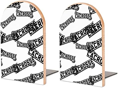 Lacrosse Drvo dekorativni Bookends Non-Skid knjiga kraj za police 1 par 7 X 5 Inch
