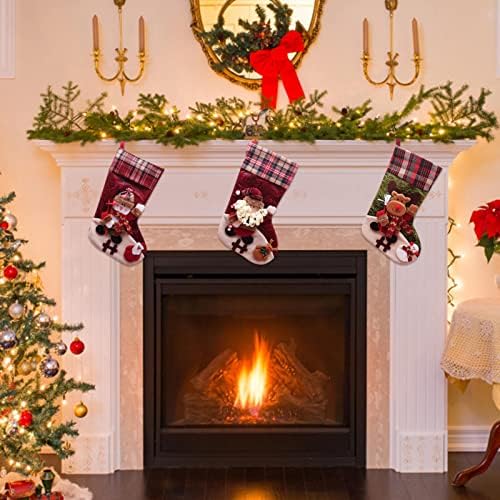 Božićni čarapa Veliki Xmas Čarape Dekoracije Santa Snjegovinski jeleni čarapa Božićne ukrase i zabavni