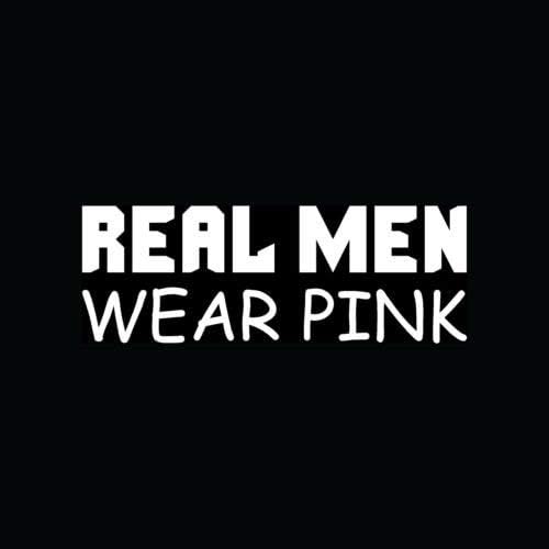 Pravi muškarci nose ružičastu naljepnicu smiješne ne gay vinil naljepnica kamion za kamione automobila