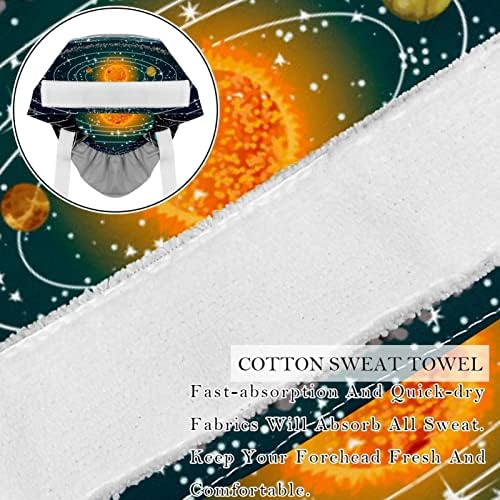 Niaocpwy 2 Pack Radne poklopce sa duksevima za žene, svemirske planete Galaxy Ponytail torbica Buffant