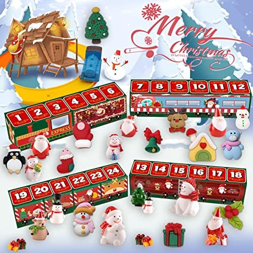 LROSPTAE Božić Advent Kalendar 24 dana odbrojavanje voz slijepa kutija za djecu Božić odbrojavanje ukras Holiday