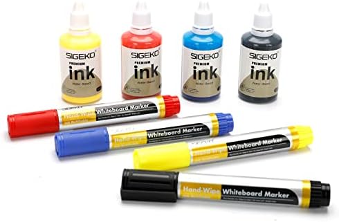 Sigeko Premium Marker mastilo za ponovno punjenje markera za suho brisanje alkoholno mastilo markeri za punjenje, 50ml-crno