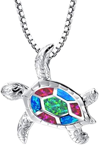 Ogrlica s srodne srodne srodne kornjače na privjesak za farbanje ulje Mala kornjača Eupan kornjača Privjesak