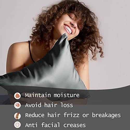 Yanibest satenski jastučnica za kosu i kožu - super mekani svileni jastučnica za kosu i kožu 2 pakovanje