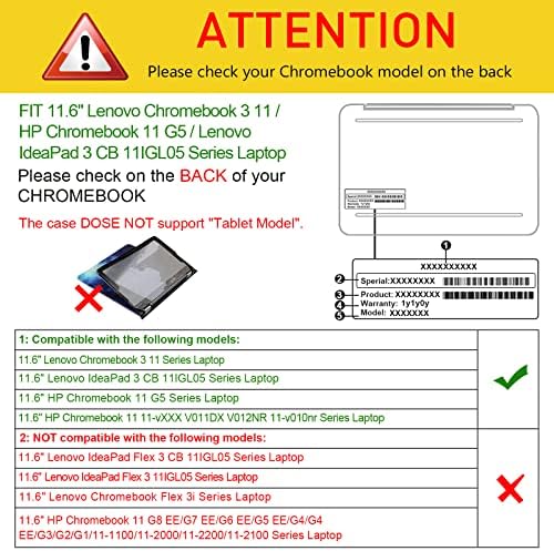 Finfie CASS rulje za 11.6 Lenovo Chromebook 3 11 Laptop / Lenovo IdeaPad 3 CB 11igl05 - Premium portfelj