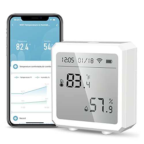 Smart temperaturni senzor vlage sa aplikacijom, monitor za bežičnu temperaturu, WiFi termometar higrometar,
