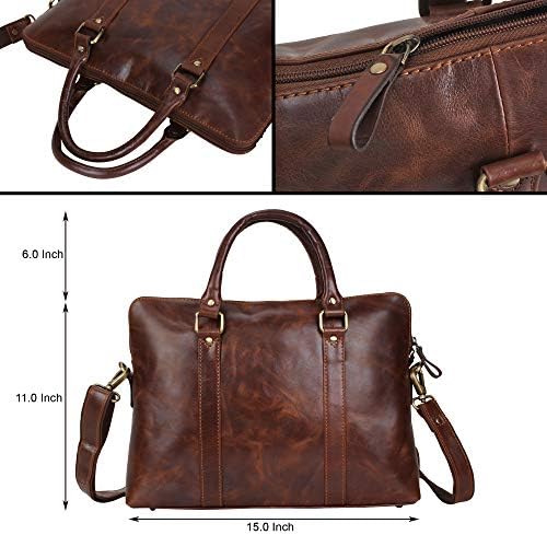 Pitaara prava koža ženska torba za Laptop za laptopove veličine 14 & 34;