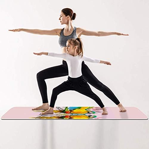 Unicey Parrot Wings debela neklizajuća Vježba & amp; fitnes 1/4 prostirka za jogu za Yoga Pilates