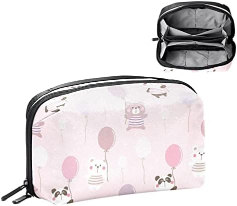 Elektronski Organizator, slatka Bear Balloon Pink mala torba za nošenje putnog kabla, kompaktna torba za elektronsku opremu, kablove, punjač, USB, čvrste diskove