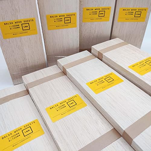 10 pakovanja 5mm balsa drveni listovi 100mm x 300mm Prirodno nedovršeno drvo za kućni avion brod Brod DIY drvena ploča model za Craft projekat US3005