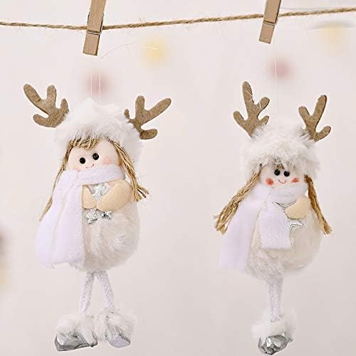 Sinifer Božić ukrasi Elk Angel slatka pliš lutka privjesak Drvo viseći ukrasi Božić drvo privjesak zanati