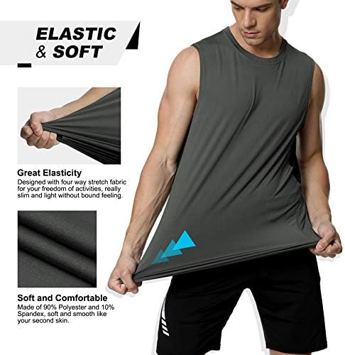 Muška košulja bez rukava, Cool Suho Fit Atletic Rezervoar za vježbanje, Sportski trčanje Gym