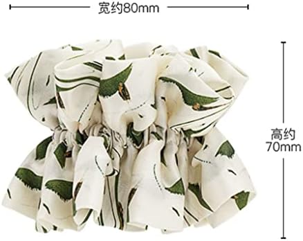 Uxzdx tkanina Art plisirani Scrunchies vezan za kosu Retro Headflower vezan za kosu trake za kosu