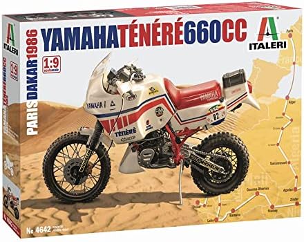 IT4642 1/9 Yamaha Tenerie 1986 Paris Dakar Rally Japansko uputstvo za upotrebu uključeno plastični