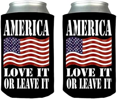 Američka zastava Amerika Love it sklopivi rukavi za hlađenje pića u limenkama piva 2 paket