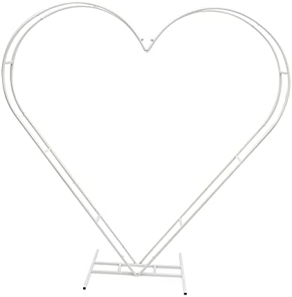 Houkai 2m bijeli oblik srca vjenčani metalni luk luk Pozadina željeznog okvira cvjetni balon rođendanski događaj