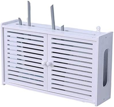 Xjjzs zidna polica-moderna zidna montažna ploča za loblju TV konzola za kablovske kutije / usmjerivače Real pohrane
