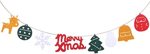 Tinksky Merry Božićni baner Snowflake Snjegovinski reindeer Santa Bunting Garland Zidni zid i vrata