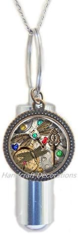 Dragonfly urn, umjetnička urna, zmajsko kremiranje urna ogrlica, ručno rađena kremacija urn ogrlica poklon