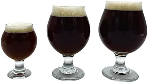 SHUVAR BAZAR Craft Brews klasične belgijske čaše za pivo Lale, 16 Oz, Set od 6 komada sa otvaračem za flaše