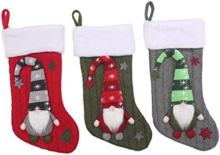Pčelinje bojenje božićne ukrase pletena tkanina šumska čovjek božićne čarape za lutke bombona torba