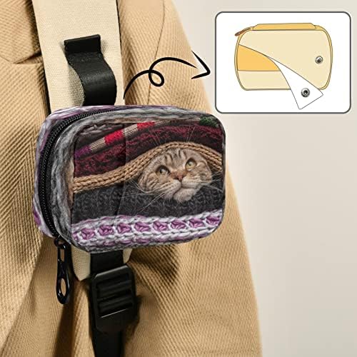 Naanle Funny Animal cat Pill Box 7 dnevna pilula putna torba za organizatore sa držačem za pilule sa zatvaračem