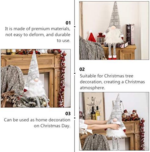 Nuobesty Nativity Decor Božićno stablo Topper Plish Gnome Xmas Tree Topper Santa Gnome Ornament Holibes Christen