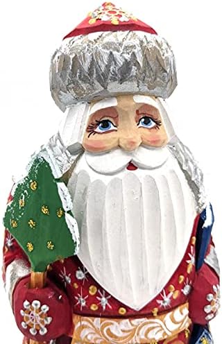 Alexandra int'l Drvena ručna rezbarena slika ruske Santa Claus figurice otac mraz 6 3/4 inča